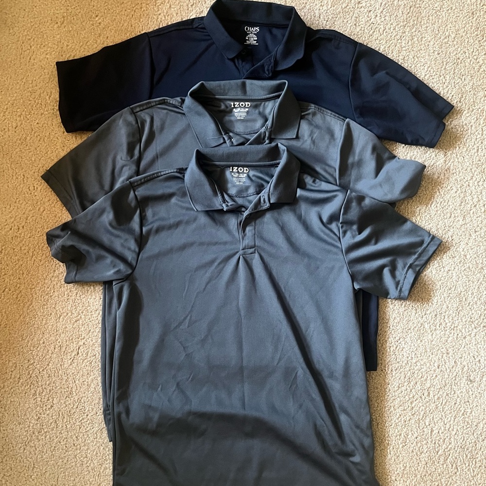 3 Size 18 Husky Uniform Polo Shirts